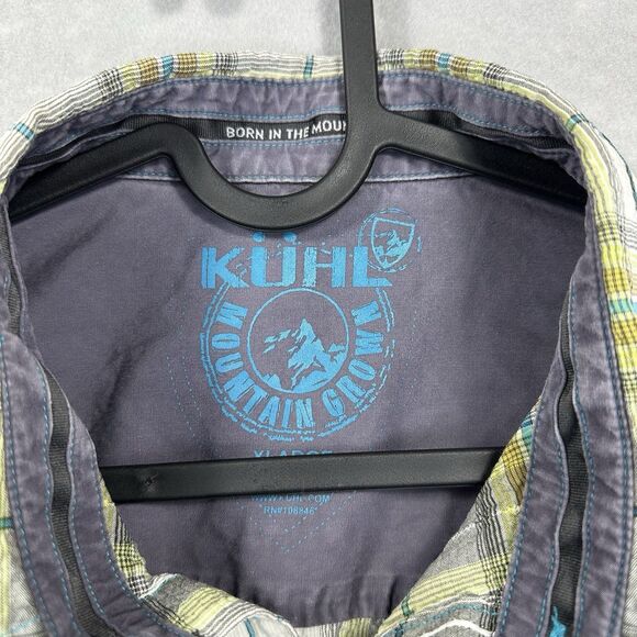 Kuhl Crinkle Stallion Men’s XL Short Sleeve Plaid Button Up Outdoor Hiking Shirt - Picture 5 of 15